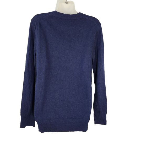 J. Crew Womens Cardigan Sweater Small V Neck Blue Wool Blend Lightweight F4721 - Picture 2 of 9